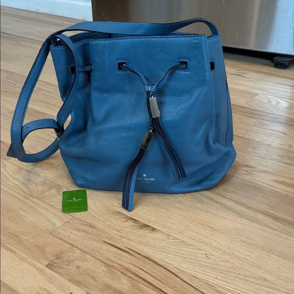 Kate Spade Blue Leather Shoulder Bag Nwt